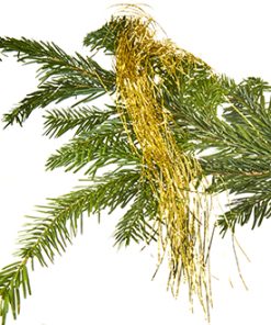 500 styk krøllet lametta i guld på 50 centimeter til juletræet
