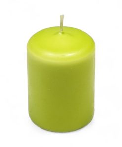 lille limegrøn bloklys ø 4,8 x 7 centimeter
