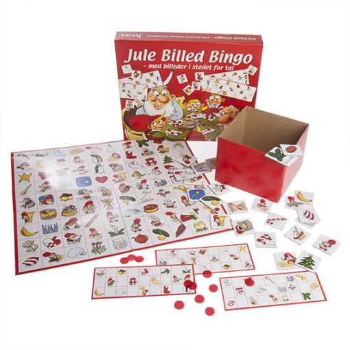 Julius Weihnachtsbilder-Bingospiel für Kinder und Erwachsene mit 24 Spielbrettern